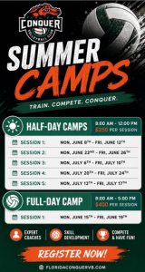 Florida Conquer Volleyball Summer Camp